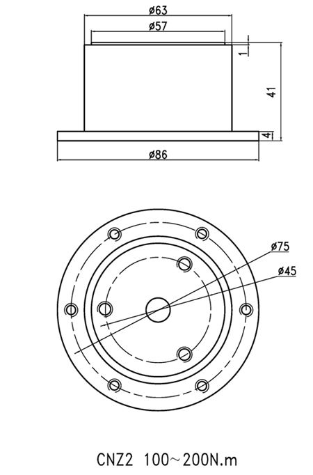 CNZ2扭矩傳感器外形圖
